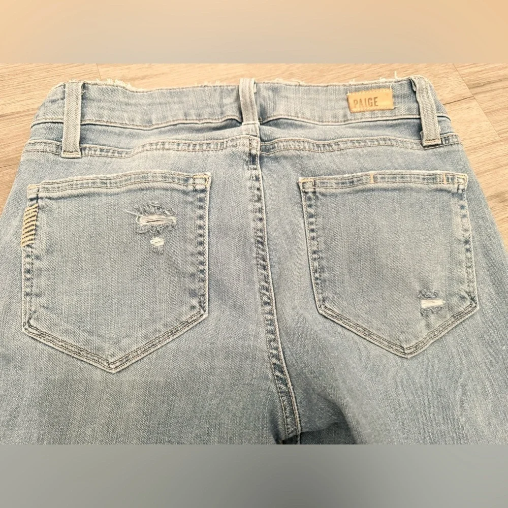 PAIGE Women’s Verdugo Ankle Jeans with Raw Hem Bella Destructed